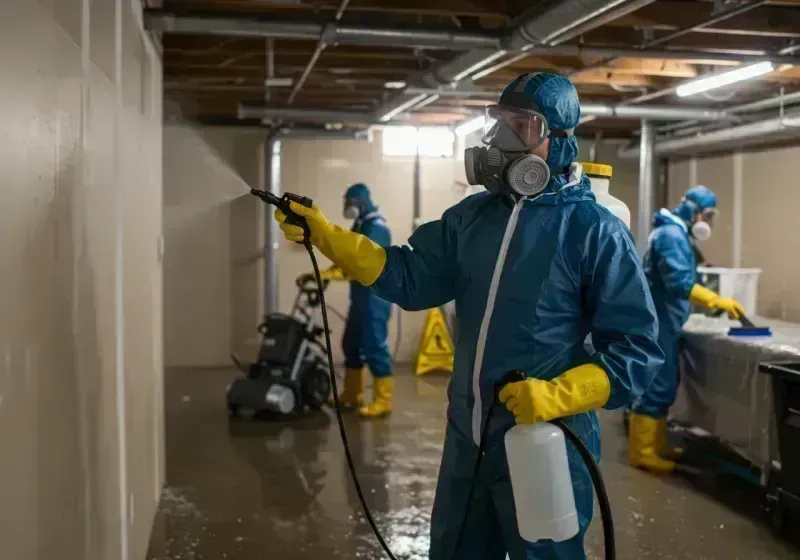 Basement Sanitization and Antimicrobial Treatment process in Preston Heights, IL